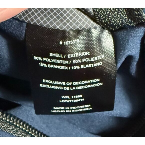 32 Degree Cool Navy Blue Waterproof Hooded Rain Jacket Mens Large Pockets - Picture 14 of 16